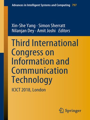 cover image of Third International Congress on Information and Communication Technology
